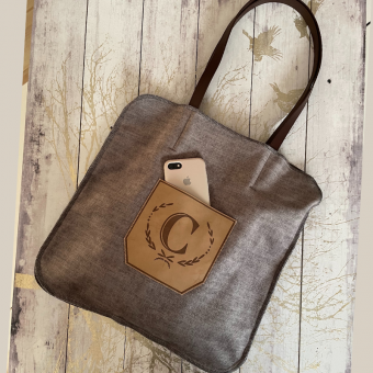 TOTE VELVET SAND